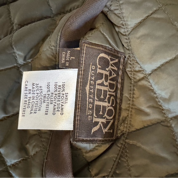 Madison Creek Reversible Quilted Vest - Olive Green/Beige - Picture 4 of 4